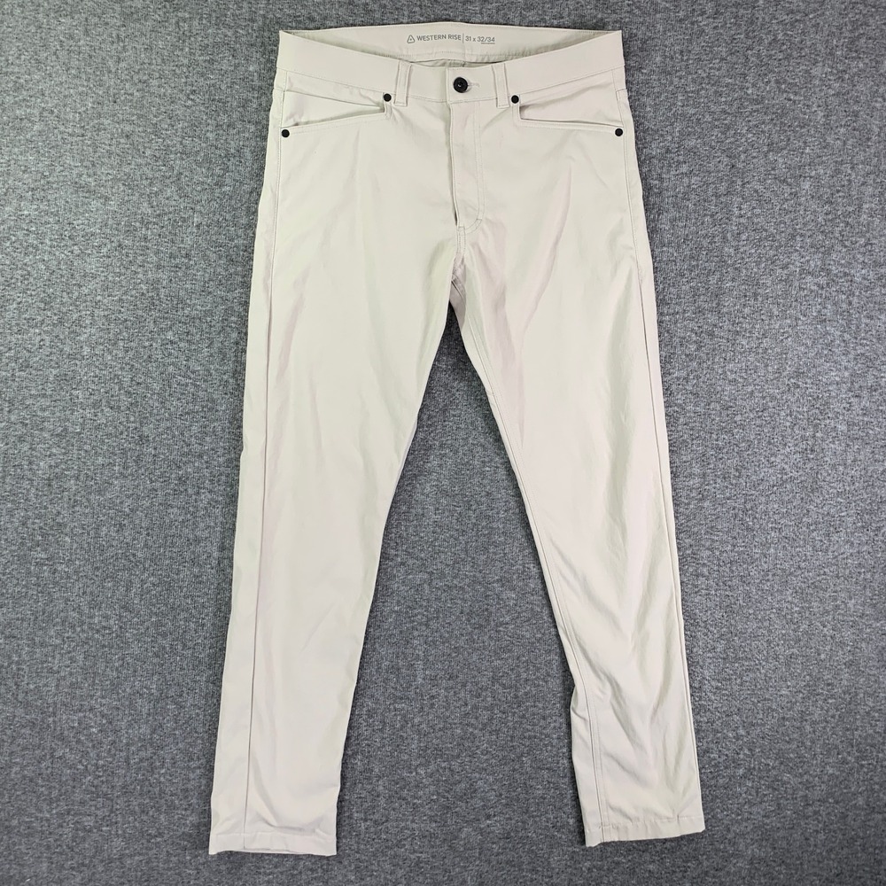 Western Rise AT Pants Men 31x29 Jeans Cream Outdoor Stretch Durable Modern